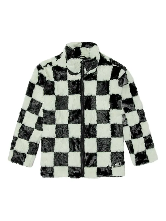 Толстовка checkerboard 21 boyfriend crew sweatshirt 'black white' Vans