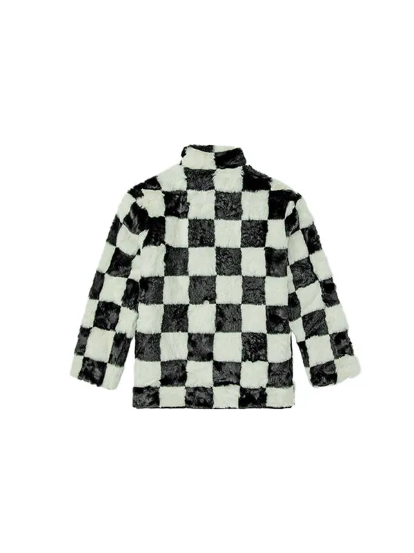 Толстовка checkerboard 21 boyfriend crew sweatshirt 'black white' Vans — изображение 2 из 4, белый