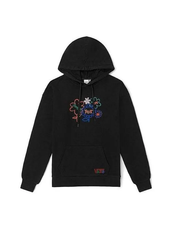 Свитер solid color fleece lined stay warm pullover hoodie black Vans — изображение 1 из 4, черный