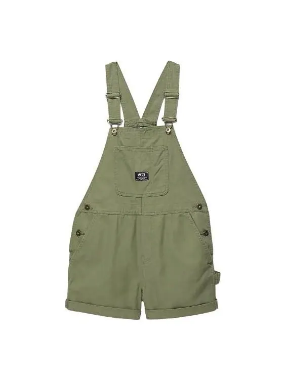 Спортивные шорты (WMNS) Vans Ground Work Shortalls 'Green' — изображение 1 из 5, зеленый