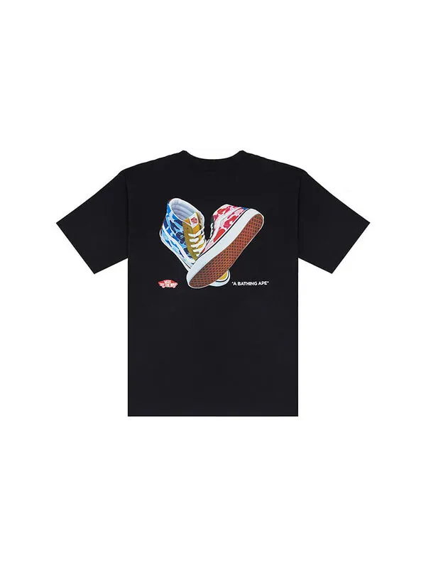 Футболка x bape sk8-hi t-shirt 'white' Vans — изображение 2 из 4, черный