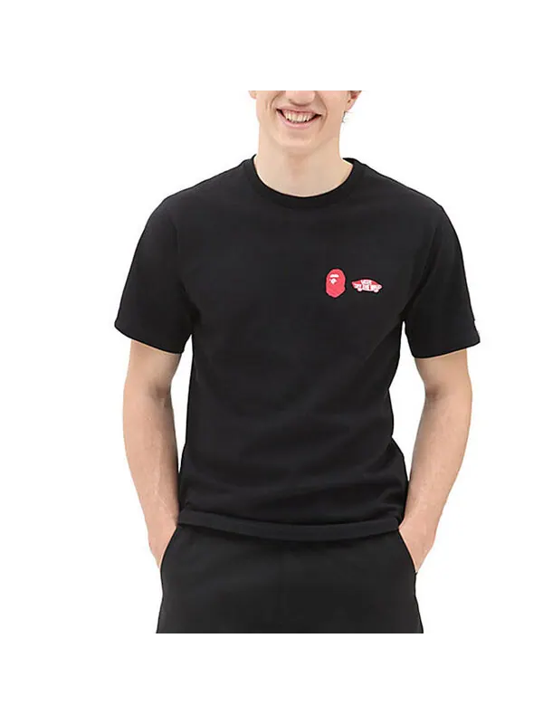 Футболка x bape sk8-hi t-shirt 'white' Vans — изображение 3 из 4, черный