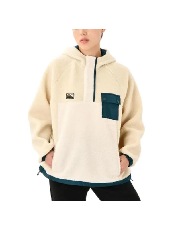 Толстовка hairy pullover hoodie 'duck green' Vans — изображение 3 из 4, бежевый/зеленый