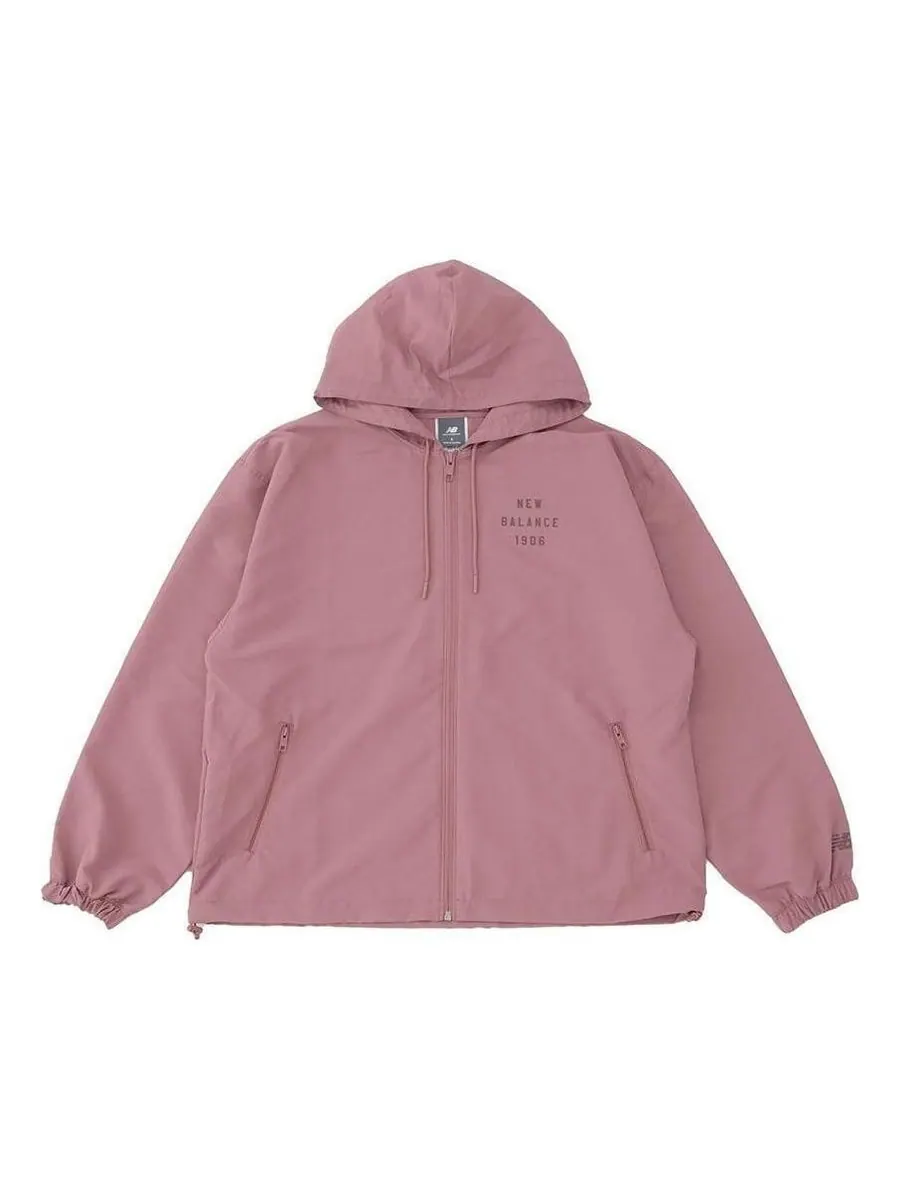 Куртка (WMNS) New Balance Iconic Collegiate Woven Jacket 'Rosewood' — изображение 1 из 2, розовый