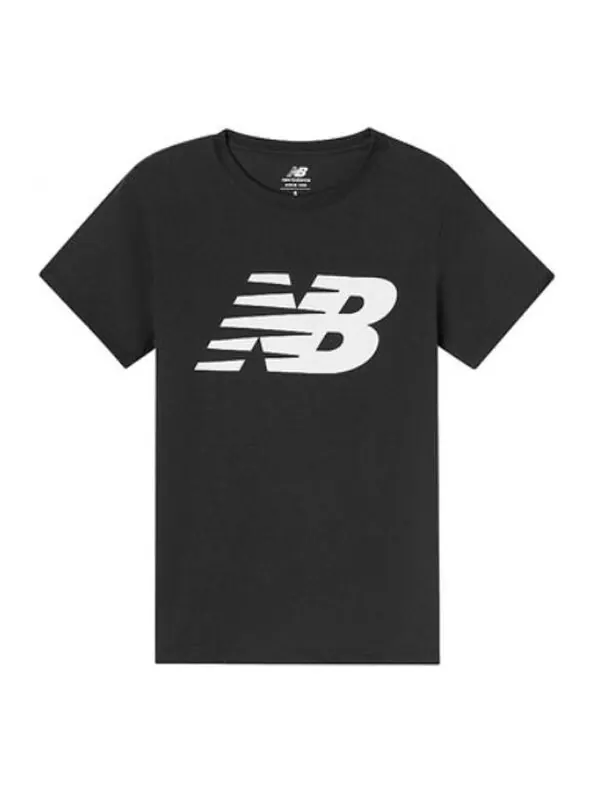 Футболка трикотажные минималистичные классические с коротким рукавом New Balance — изображение 1 из 3, черный