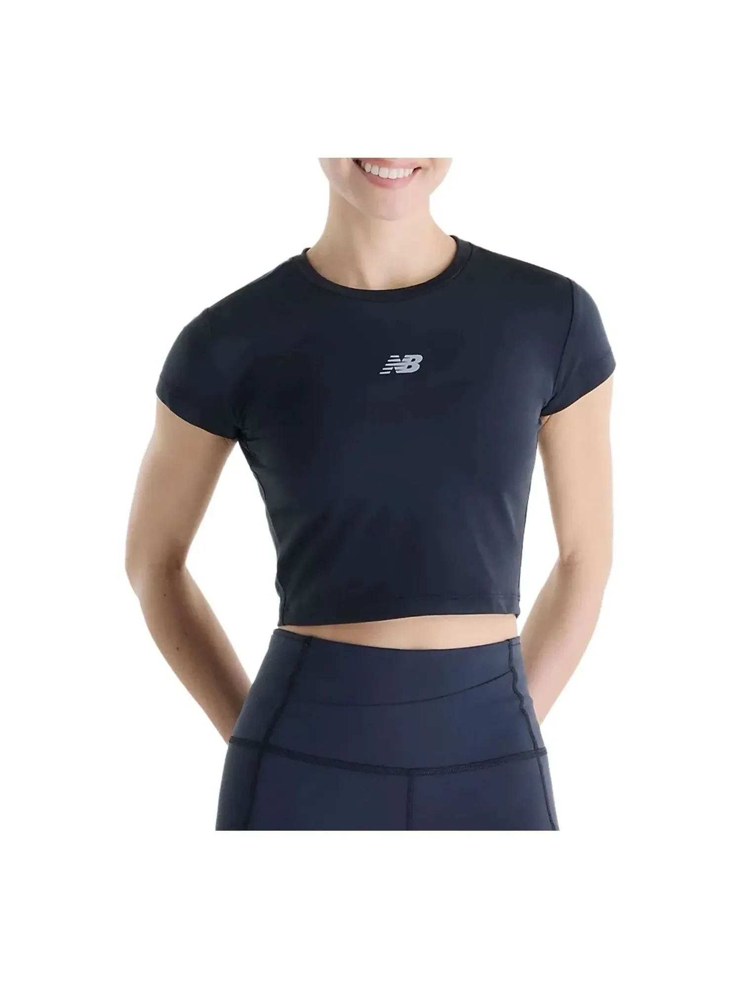 Женская футболка с принтом Harmony Fitted New Balance — изображение 1 из 2, черный