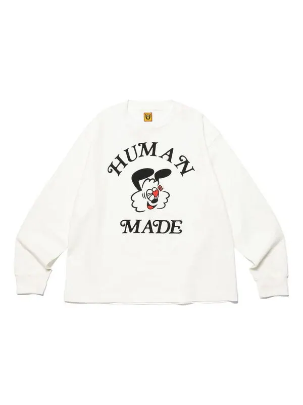 Футболка x girls don't cry gdc white day long sleeve t-shirt 'black' Human Made — изображение 1 из 2, белый