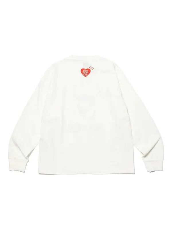 Футболка x girls don't cry gdc white day long sleeve t-shirt 'black' Human Made — изображение 2 из 2, белый