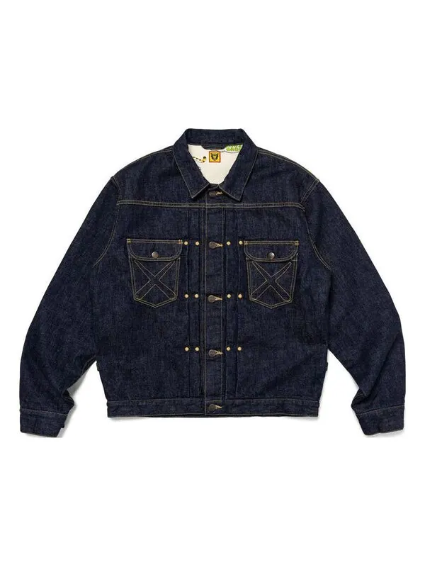 Рубашка x kaws animal patterned shirt 'white' Human Made — изображение 2 из 3, темно-синий