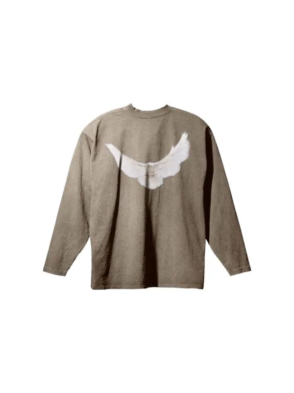Футболка YEEZY Gap x Balenciaga Dove LS T-shirt 'Beige — изображение 2 из 2, бежевый