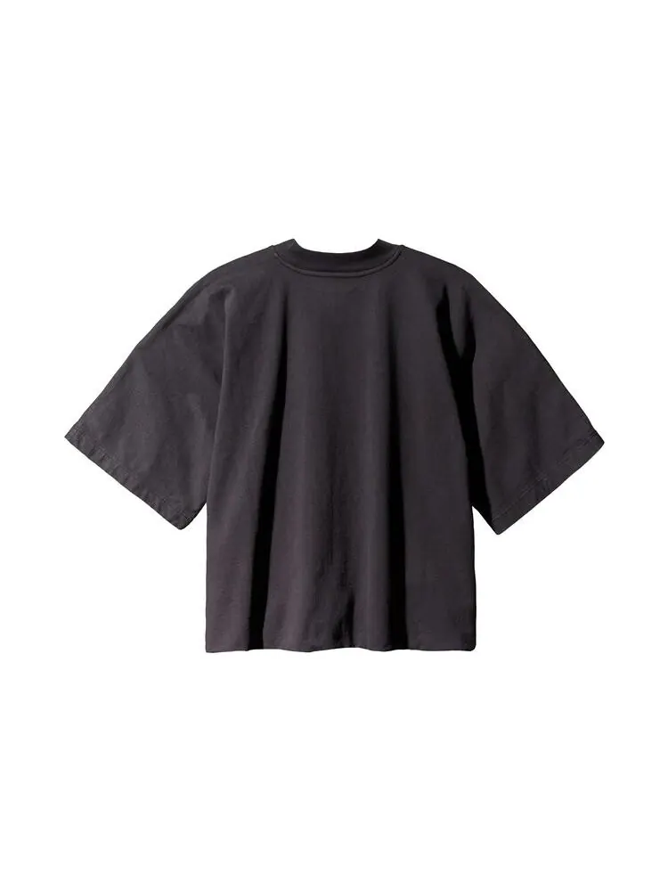 Футболка Yeezy Engineered By Balenciaga Cropped Logo No Seam — изображение 2 из 3, черный