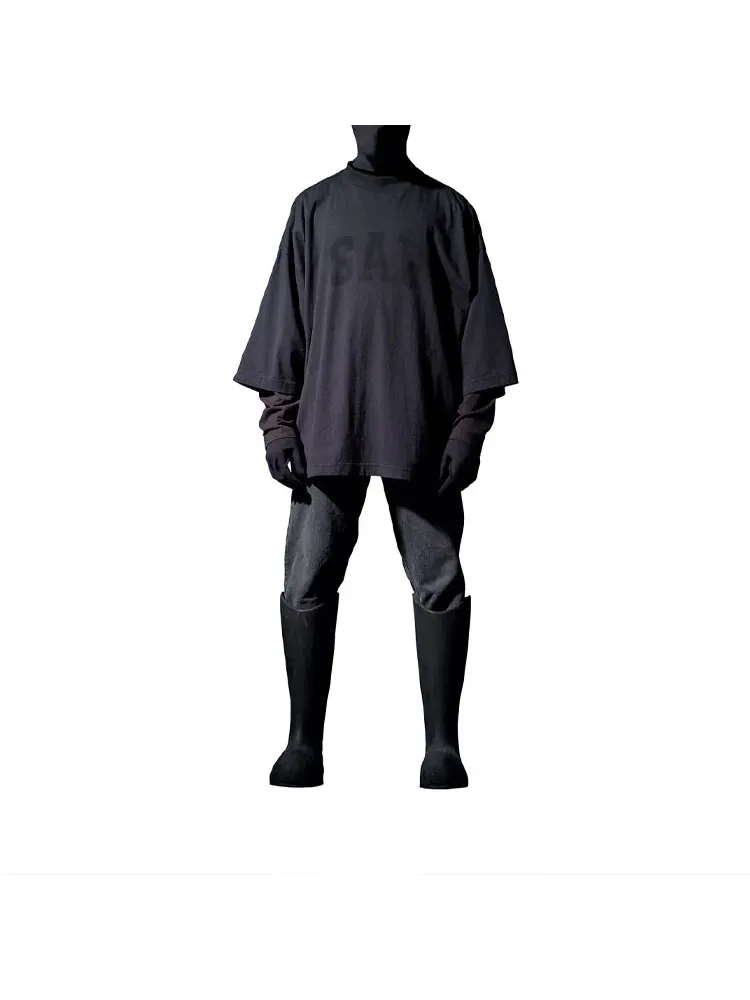 Футболка Yeezy x Gap x Balenciaga Dove SS22, тёмно-серая — изображение 3 из 4, темный серый