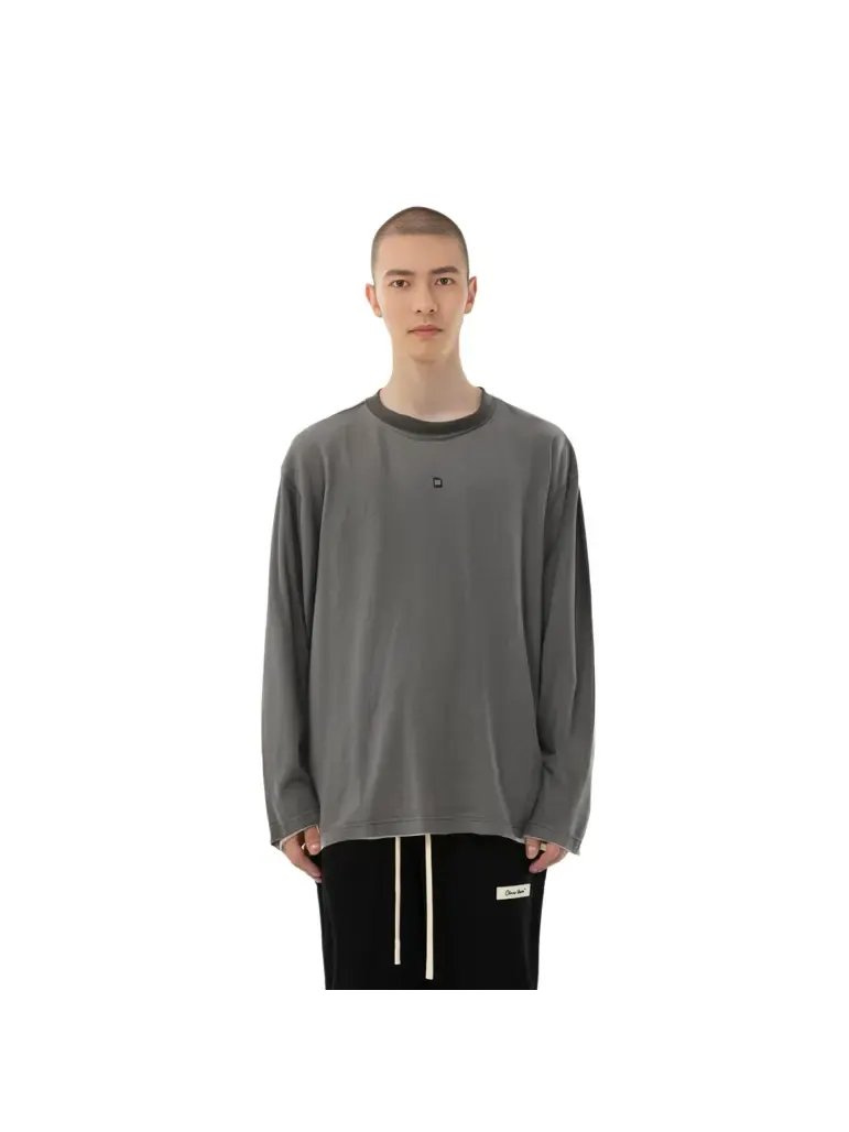 Лонгслив Yeezy Gap X Balenciaga Logo — изображение 7 из 9, серый