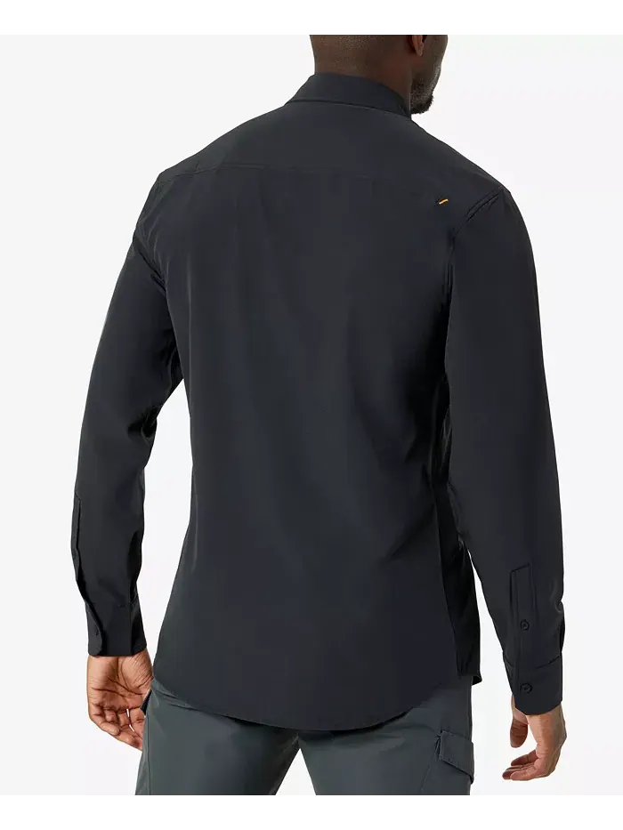 Мужская однотонная облегающая рубашка Performance Kenneth Cole — изображение 2 из 3, черный