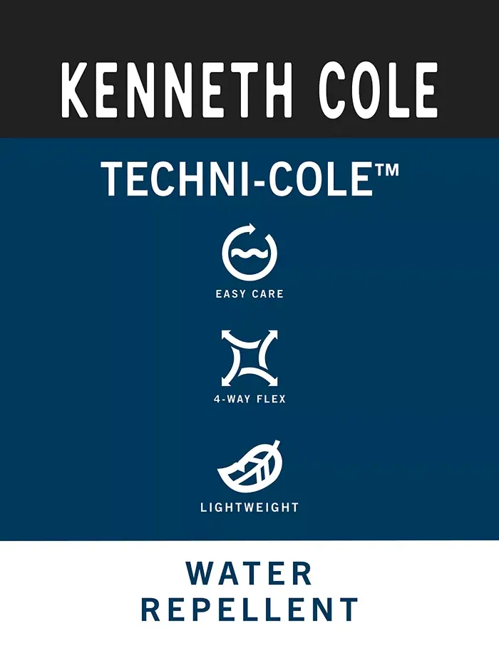 Мужская однотонная облегающая рубашка Performance Kenneth Cole — изображение 3 из 3, белый
