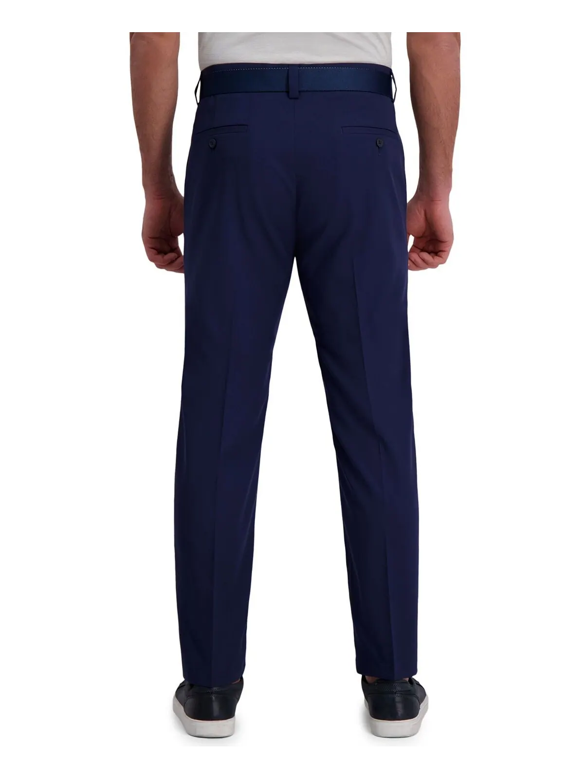 Плоские передние брюки cool right performance flex straight fit Haggar — изображение 2 из 6, синий