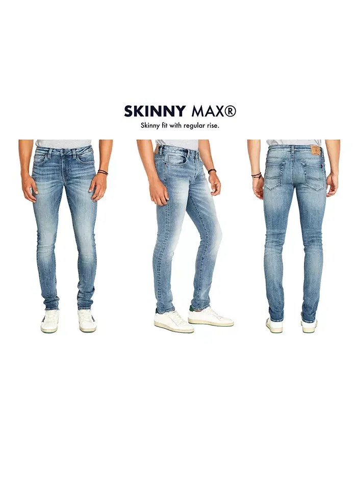 Мужские джинсы Skinny Max Stretch Buffalo David Bitton — изображение 7 из 10, глубокий индиго
