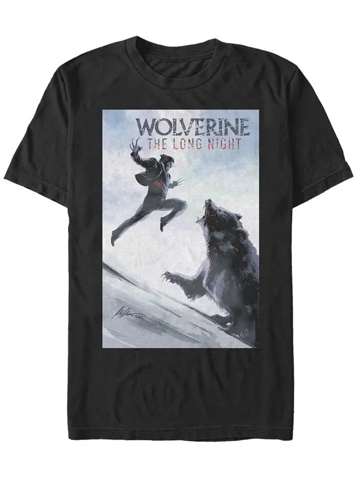Мужская футболка Wolverine с коротким рукавом и круглым вырезом Fifth Sun — изображение 1 из 1, черный