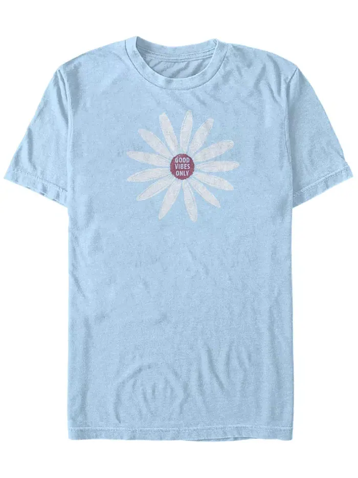 Мужская простая футболка с коротким рукавом и ромашками Crew T-shirt Fifth Sun — изображение 1 из 1, светлый синий