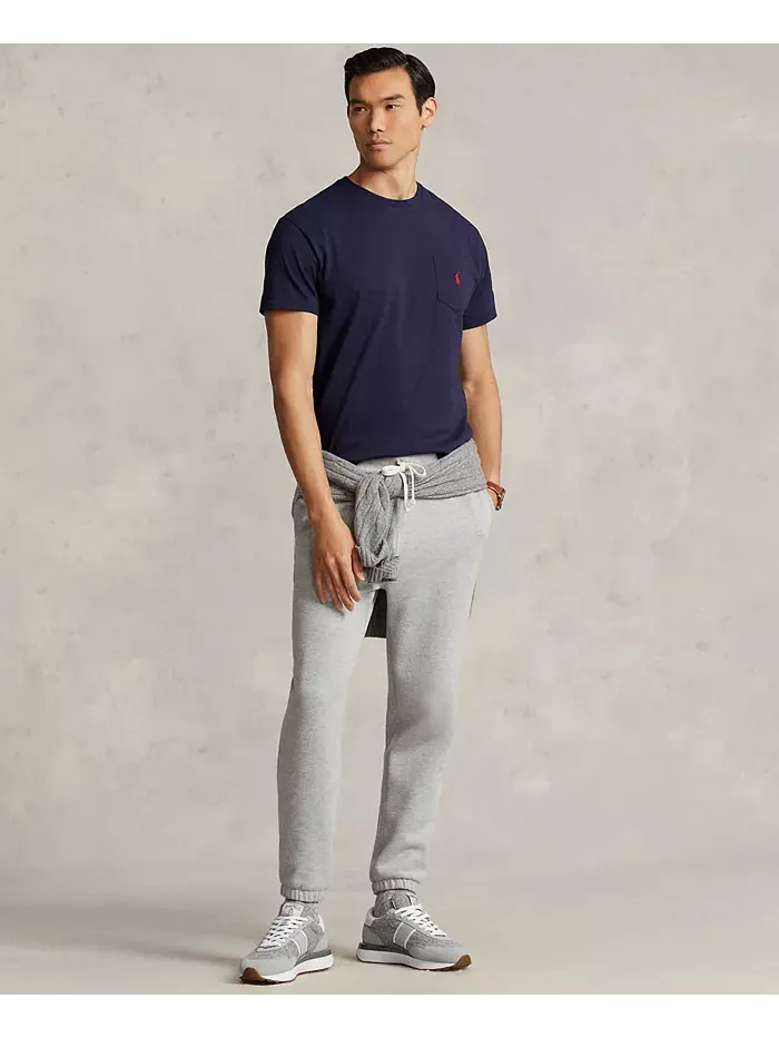 Мужская классическая футболка с карманом и круглым вырезом Polo Ralph Lauren — изображение 2 из 5, синий
