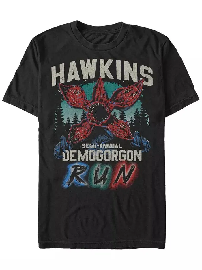 Мужская футболка с коротким рукавом Stranger Things Hawkins Runner Fifth Sun — изображение 1 из 1, черный