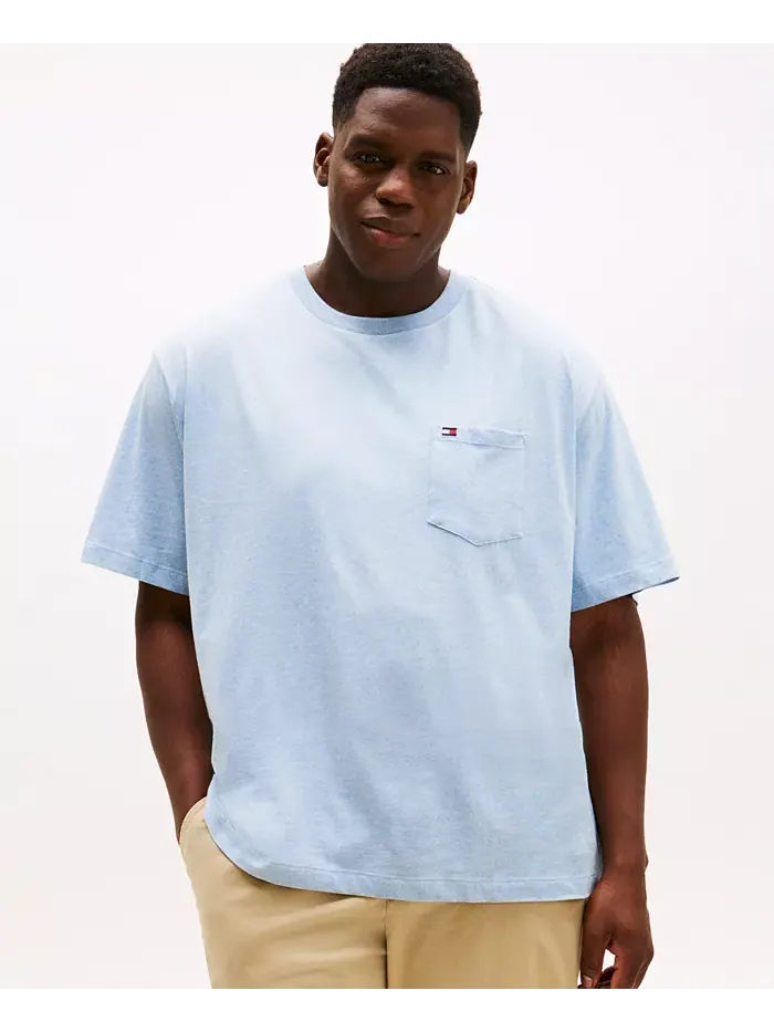 Мужская футболка с карманом и круглым вырезом Tommy Big & Tall Tommy Hilfiger — изображение 1 из 4, синий
