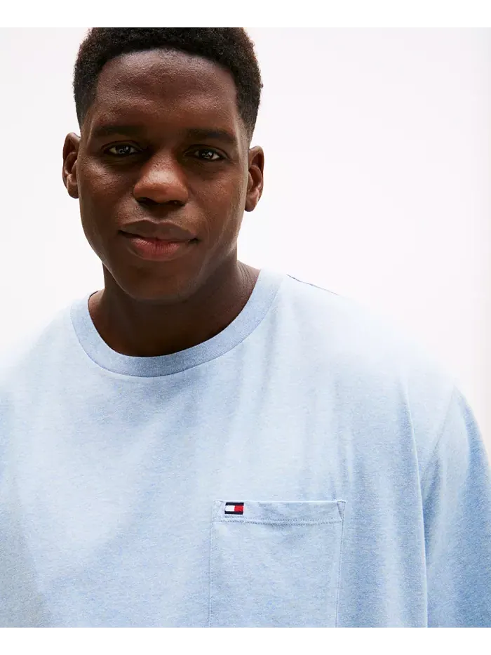Мужская футболка с карманом и круглым вырезом Tommy Big & Tall Tommy Hilfiger — изображение 3 из 4, синий