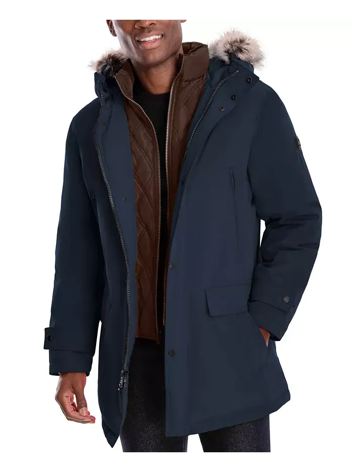 Парка с капюшоном и нагрудником Michael Kors Men's Hooded Bib Snorkel Parka