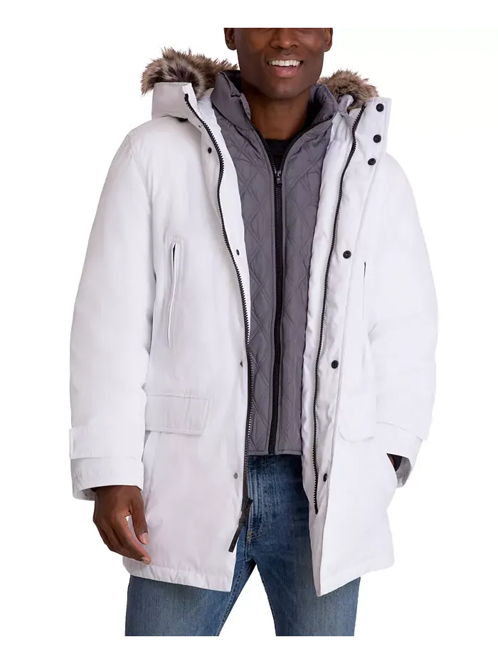 Парка с капюшоном и нагрудником Michael Kors Men's Hooded Bib Snorkel Parka