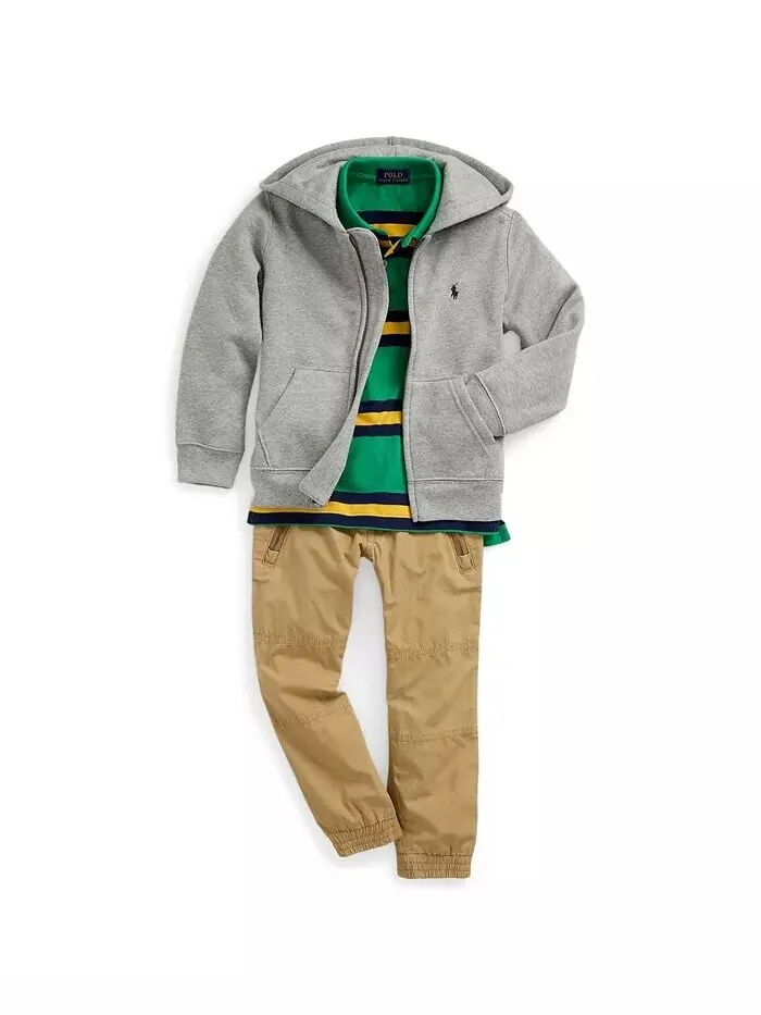 Толстовка из хлопкового флиса для малышей и маленьких мальчиков Polo Ralph Lauren — изображение 6 из 8, черный