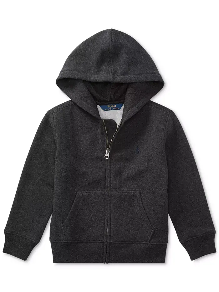 Детская и мальчиковая худи из хлопкового флиса Polo Ralph Lauren — изображение 1 из 4, цвет вереска