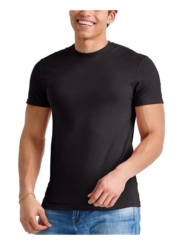 Мужская футболка Originals Tri-Blend с короткими рукавами Hanes — изображение 4 из 4, черный