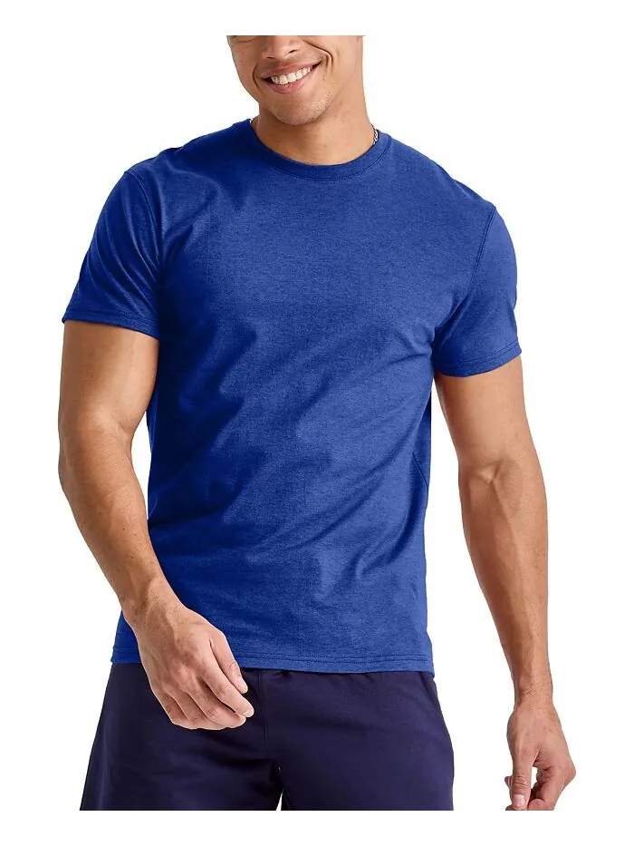 Мужская футболка Originals Tri-Blend с короткими рукавами Hanes, цвет Royal Tri-blend — изображение 1 из 4