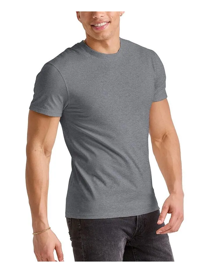 Мужская футболка Originals Tri-Blend с короткими рукавами Hanes, цвет Slate Tri-blend — изображение 3 из 4
