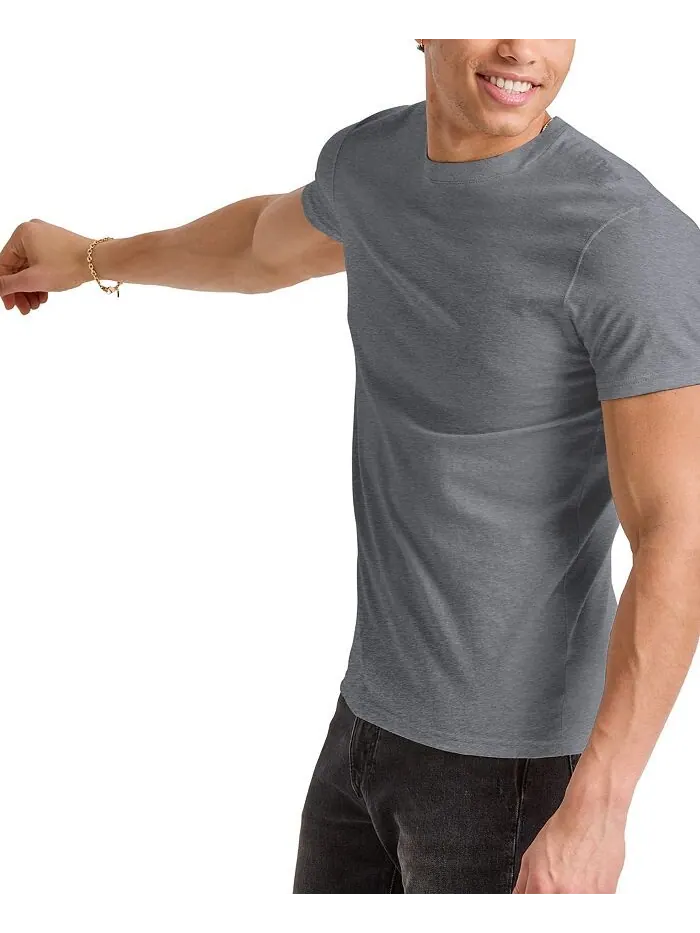 Мужская футболка Originals Tri-Blend с короткими рукавами Hanes, цвет Slate Tri-blend — изображение 4 из 4