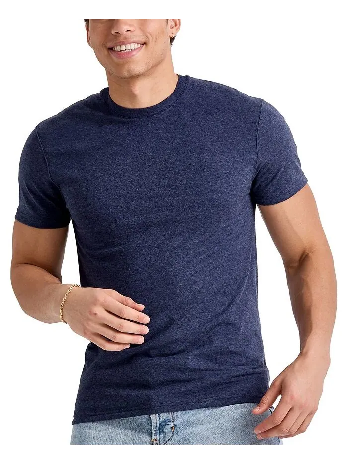 Мужская футболка Originals Tri-Blend с короткими рукавами Hanes — изображение 1 из 4, темно-синий