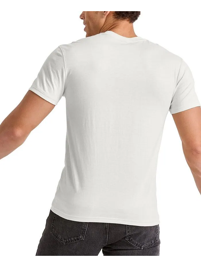 Мужская футболка Originals Tri-Blend с короткими рукавами Hanes — изображение 2 из 4, белый