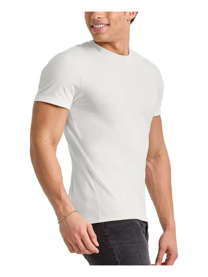 Мужская футболка Originals Tri-Blend с короткими рукавами Hanes — изображение 3 из 4, белый