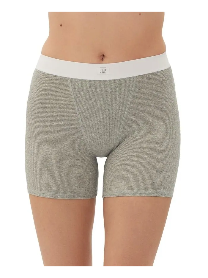 Женские комфортные шорты с высокой талией GapBody с логотипом GPW01070 GAP — серый