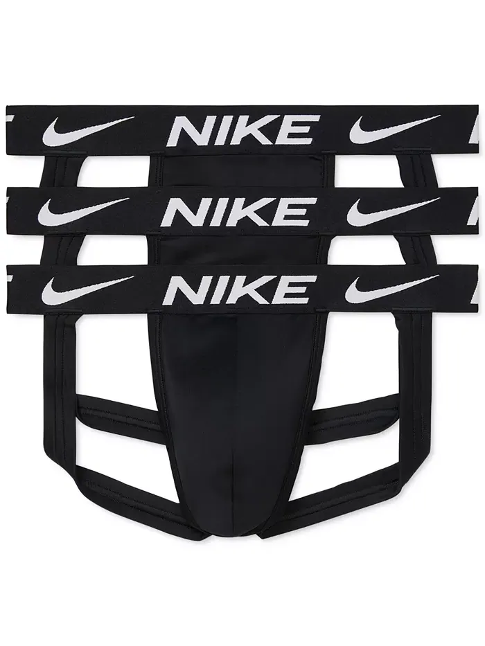 Мужские микро-стринги Essential Dri-FIT, 3 шт Nike — изображение 2 из 3, черный