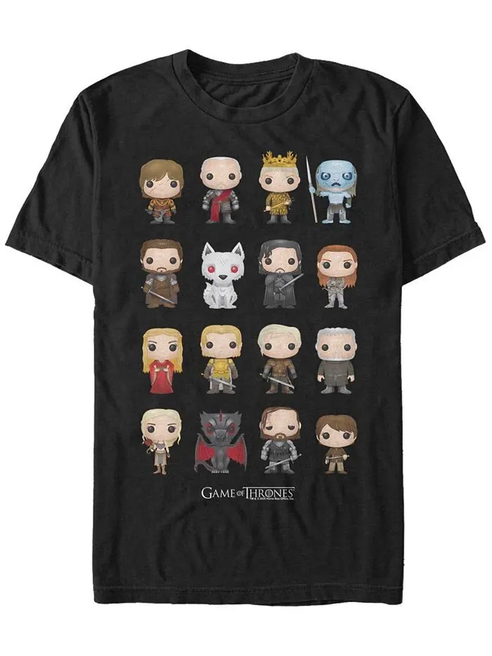 Мужская футболка Funko Crowd с коротким рукавом «Игра престолов» Fifth Sun — изображение 1 из 1, черный