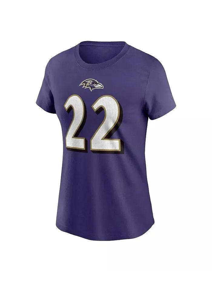 Женская футболка Derrick Henry Purple Baltimore Ravens с именем игрока и номером Nike — изображение 3 из 3, фиолетовый