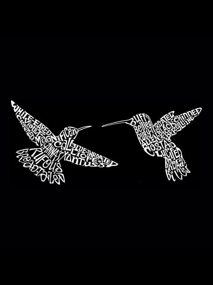 Мужская футболка Hummingbirds Premium Blend Word Art LA Pop Art — изображение 3 из 4, бордовый