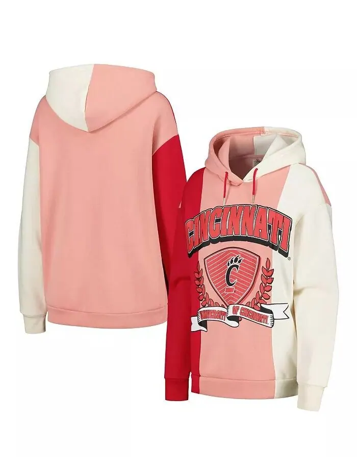 Женская красная толстовка с капюшоном Cincinnati Bearcats Hall of Fame Colorblock Gameday Couture