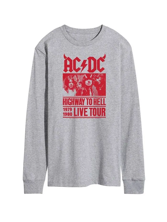 Мужская футболка с длинным рукавом ACDC Live Tour AIRWAVES — изображение 1 из 2, серый