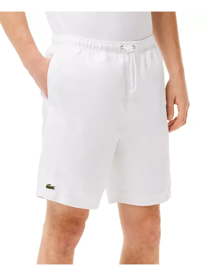 Спортивные шорты Lacoste, мужские, с принтом "Diamante" на манжете — изображение 1 из 7, белый
