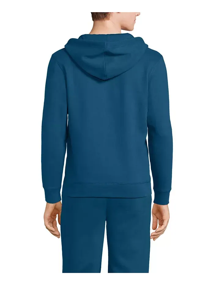 Мужская худи с длинным рукавом Serious Sweats на молнии Lands' End — изображение 2 из 3, синий