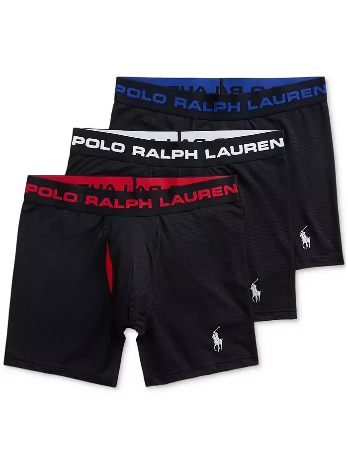 Мужские боксеры Perfect Pouch, 3 шт Polo Ralph Lauren — изображение 1 из 8, черный