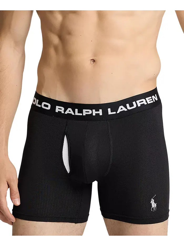 Мужские боксеры Perfect Pouch, 3 шт Polo Ralph Lauren — изображение 7 из 8, черный