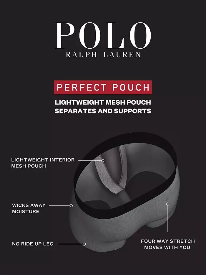 Комплект трусов Polo Ralph Lauren Perfect Pouch Boxer, 3 предмета — изображение 9 из 9, серый